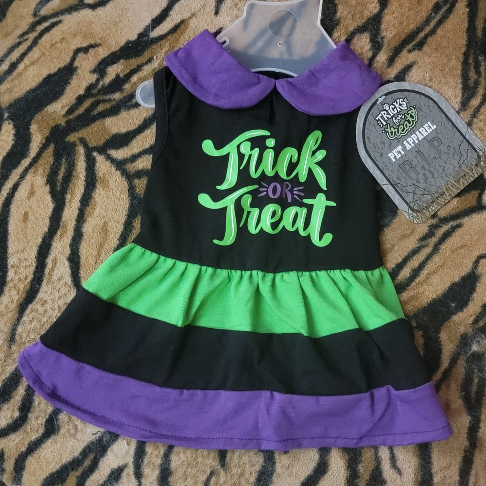 Pet Dress Dog Or Cat Trick Or Treat Halloween xs . NEW!